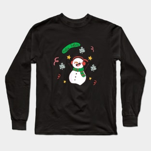 Holly Jolly snowman Long Sleeve T-Shirt